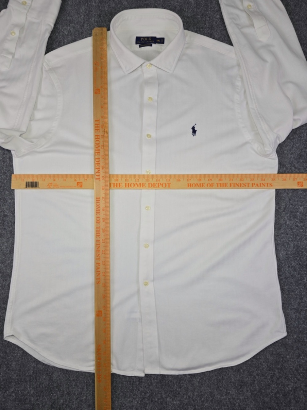 Polo Ralph Lauren White Knit Dress Shirt Men's XXL Long Sleeve Cotton Textured - Picture 7 of 10